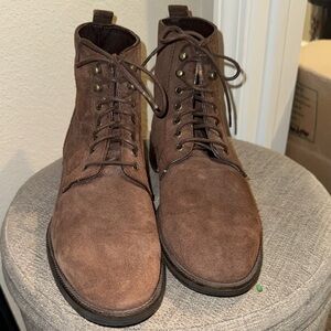 Johnston & Murphy Men's Brown Suede Lace-Up Boots